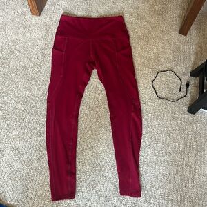 ODODOS red leggings from Amazon